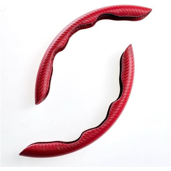 Steering Wheel Cover,Carbon Fiber Car Steering Wheel Cover with Non-Slip Lining - Picture 1 of 7